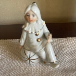 Vintage 80’s porcelain lady clown mime figurine